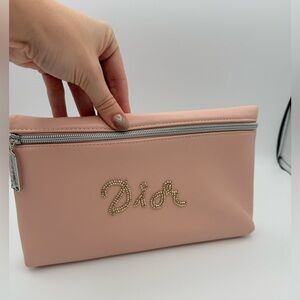 Dior Beauty Blush Pink Beaded Cosmetic Pouch